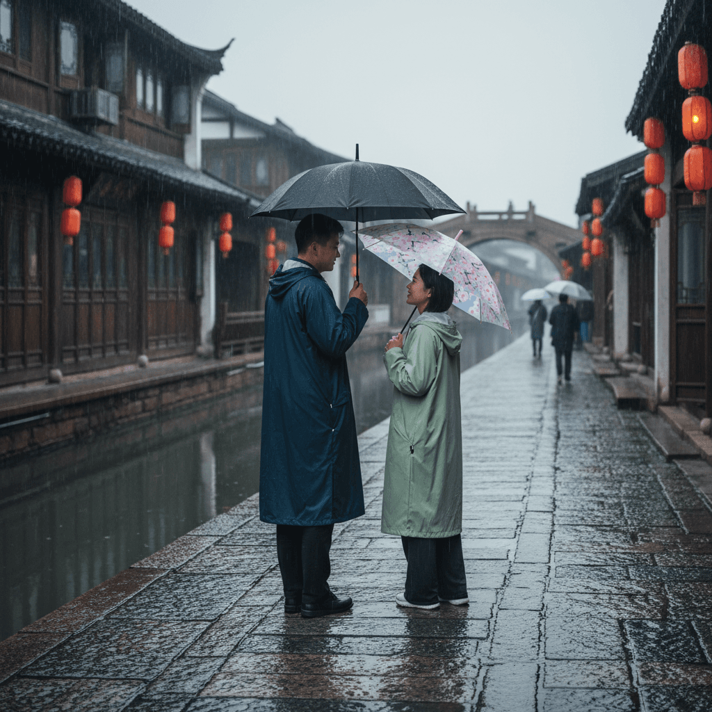 Tour continuing in rainy weather
